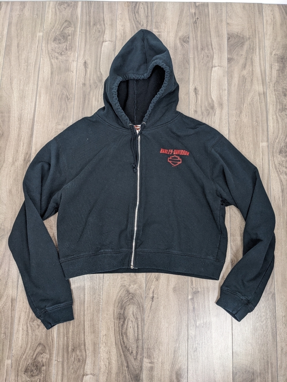 Boys Harley Davidson Motorcycle Hoodie Zip up Size XL Saint Maarten Biker